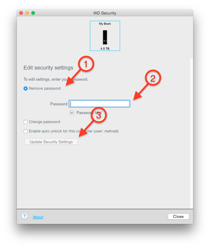wd passport for mac password recovery